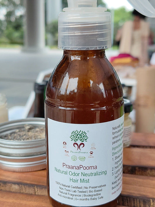 PraanaPoorna Natural Odor Neutralizing Hair Mist-100ml