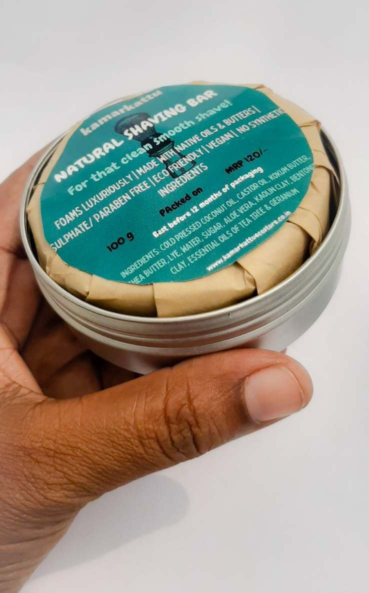 Natural Shaving Bar (with jar)