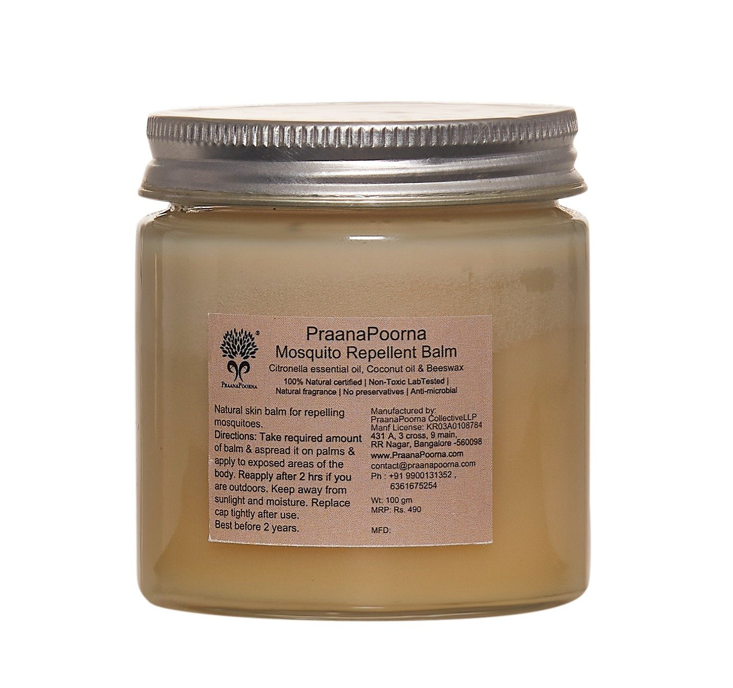 Praanapoorna Mosquito Repellent Balm-100