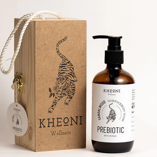 Prebiotic Sandalwood | Herbal Shampoo for Hair Fall | 3-in-1 Hair, Face & Body Wash