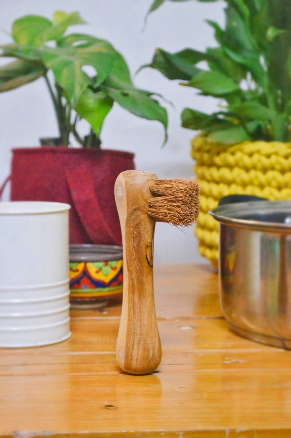 Coconut Fiber -Bone Brush