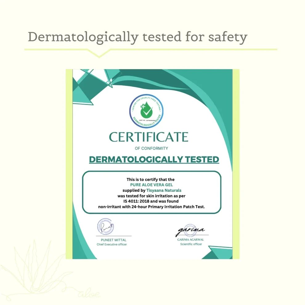 Pure aloe vera gel