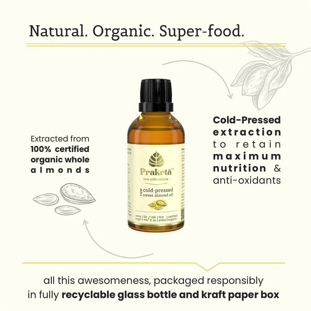 Raw Cold Pressed Sweet Almond Oil