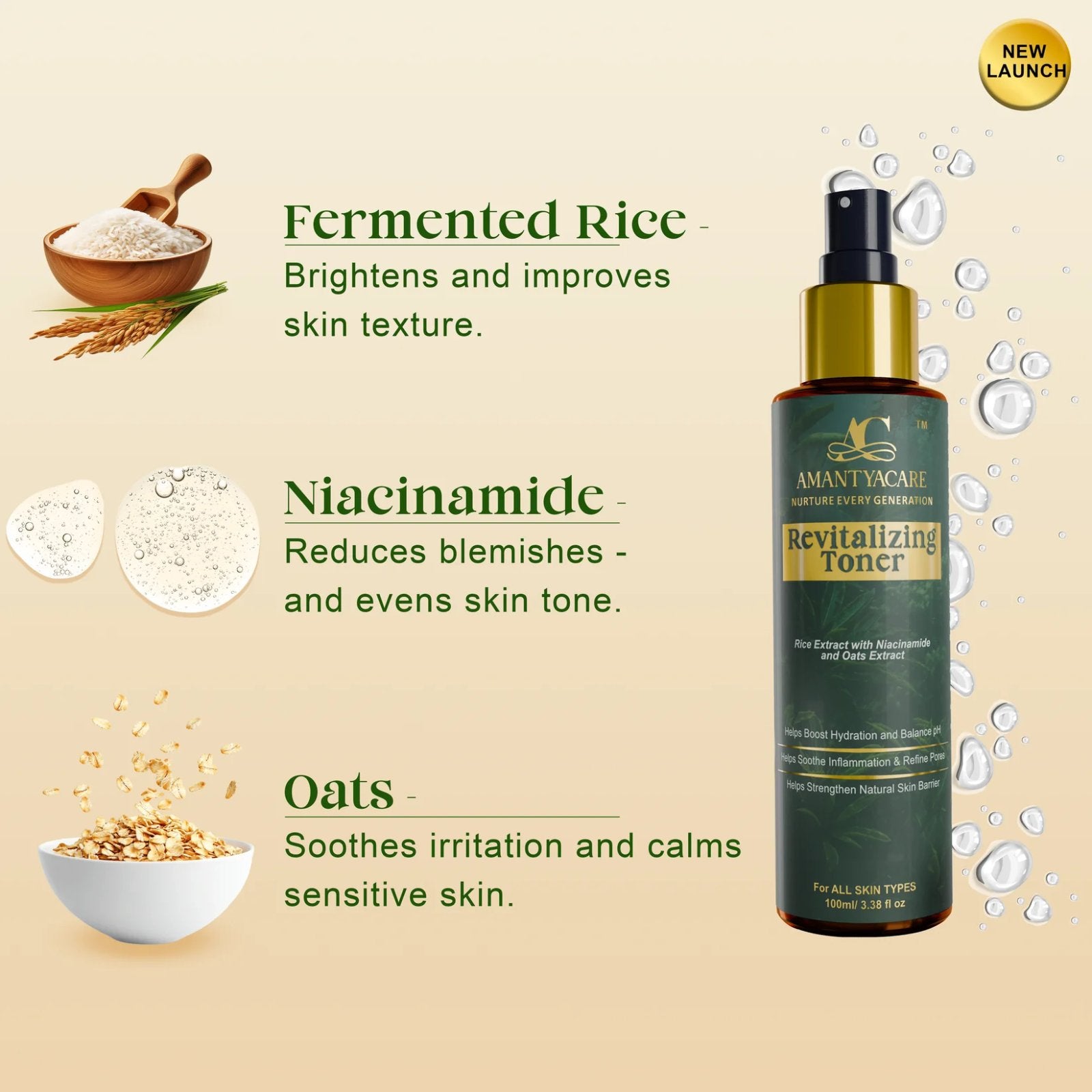 Rice Extract & Niacinamide Revitalizing Toner