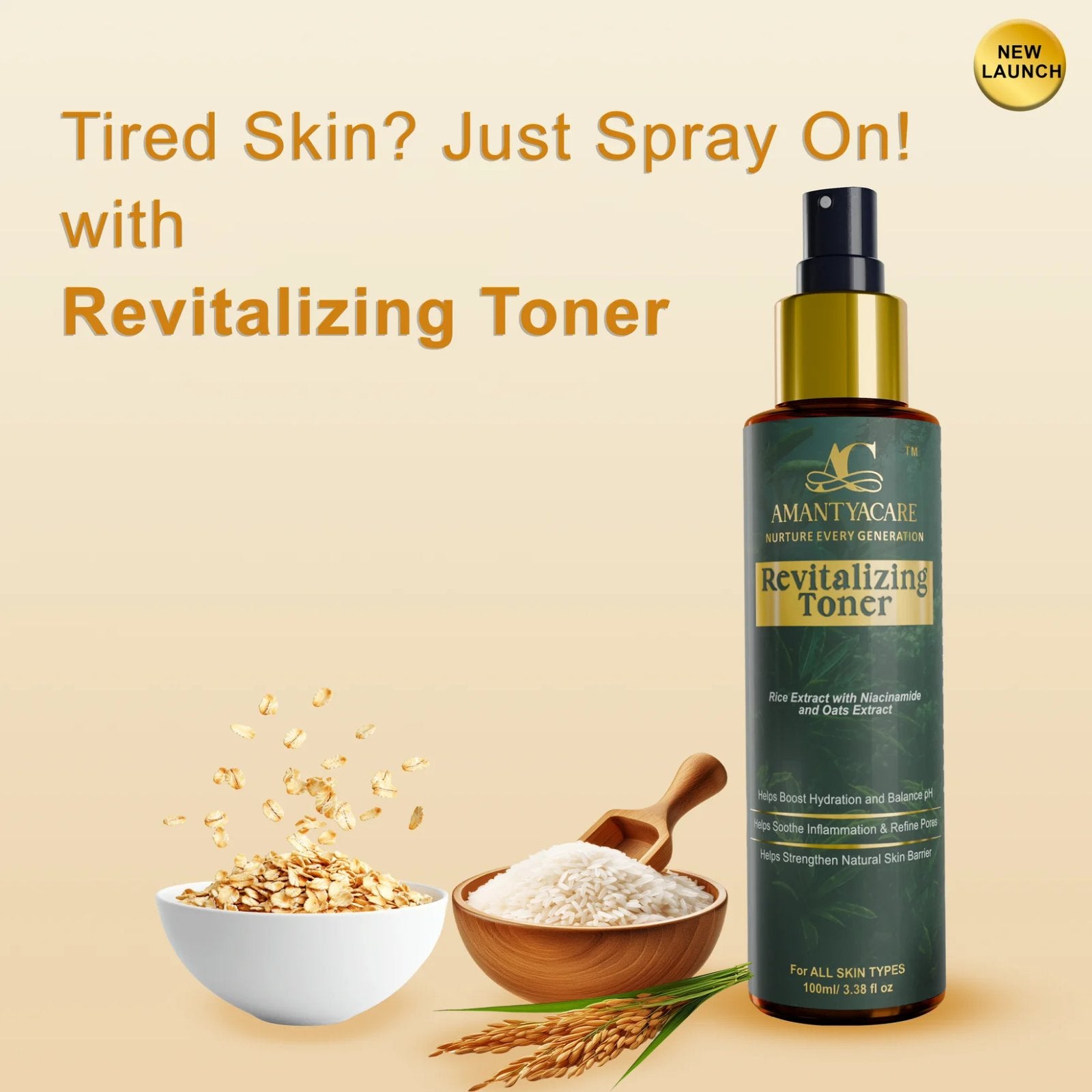 Rice Extract & Niacinamide Revitalizing Toner