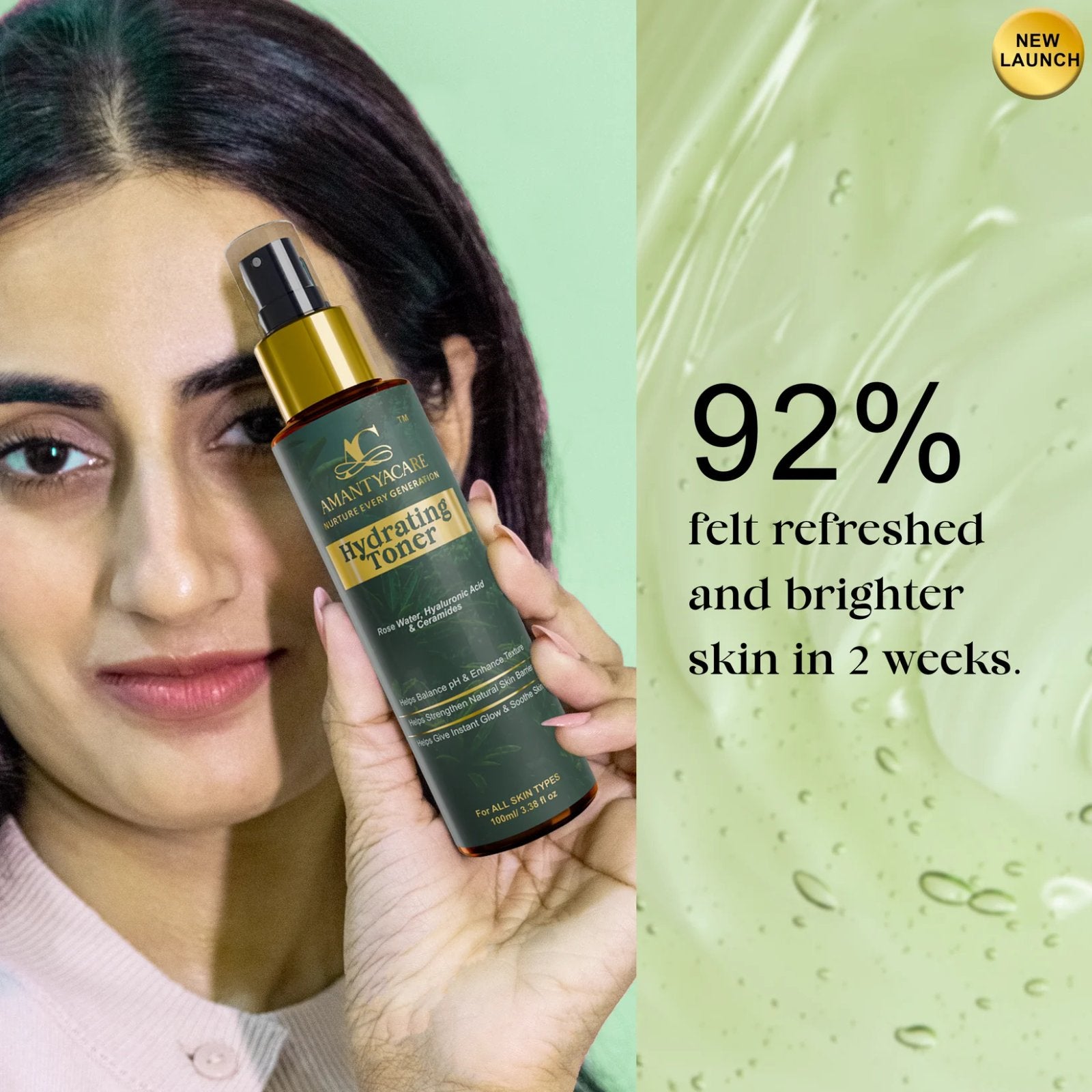Rose Water & Hyaluronic Acid – Hydrating Toner