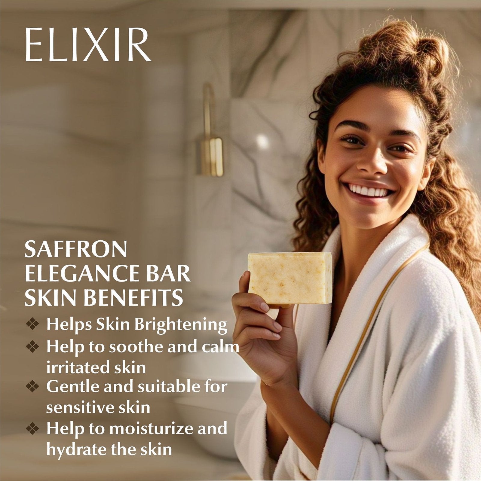 Cold pressed saffron soap