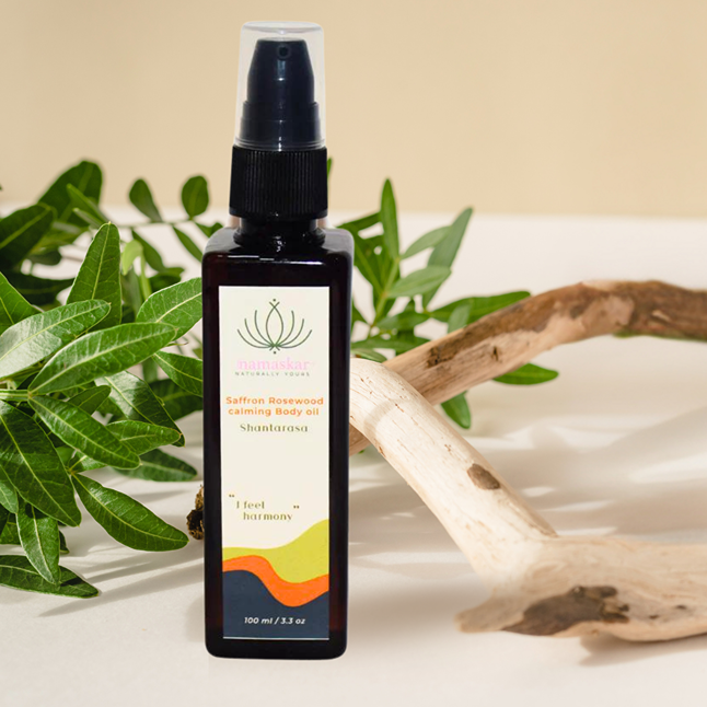 Saffron Rosewood Calming Body Oil | Shantarasa