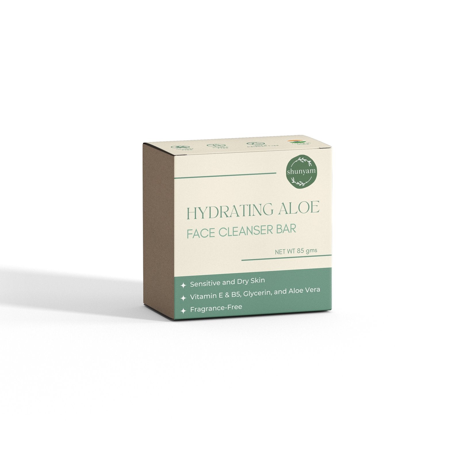 Shunyam Hydrating Aloe Facewash bar with Vitamin E & B5