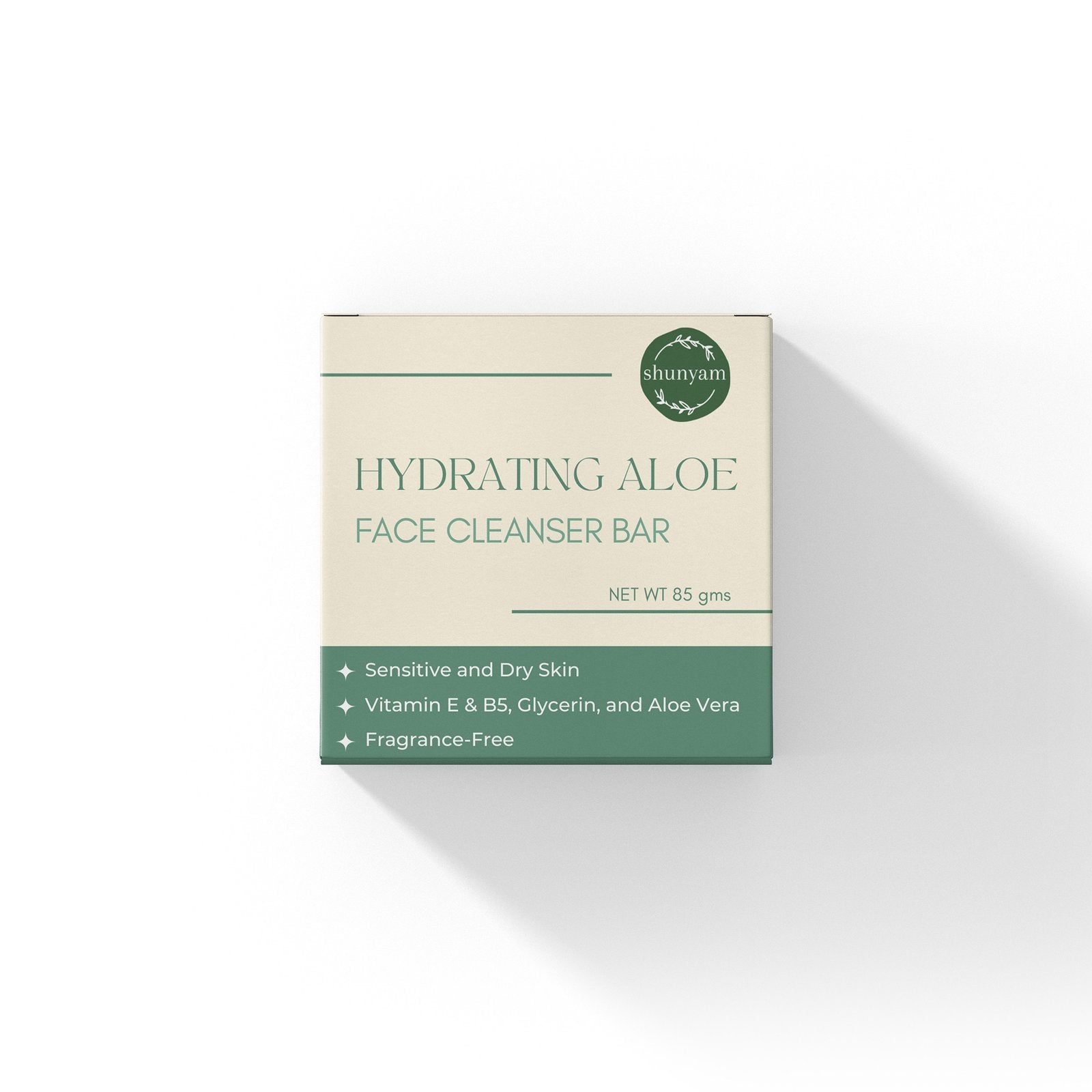 Shunyam Hydrating Aloe Facewash bar with Vitamin E & B5