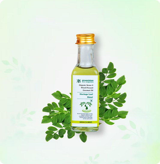 Stone & Wood Pressed Organic Coconut Oil  Moringa Leaf Blend Oil 100ml