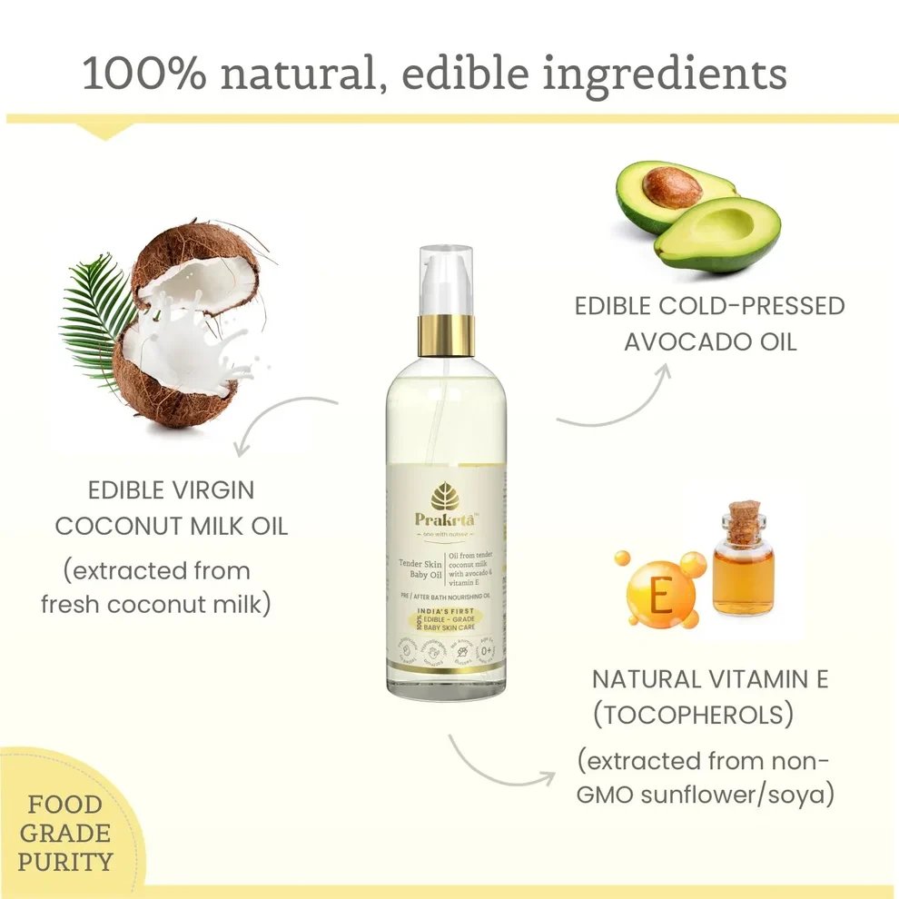Tender Skin Baby Oil (with pump) - 200ml
