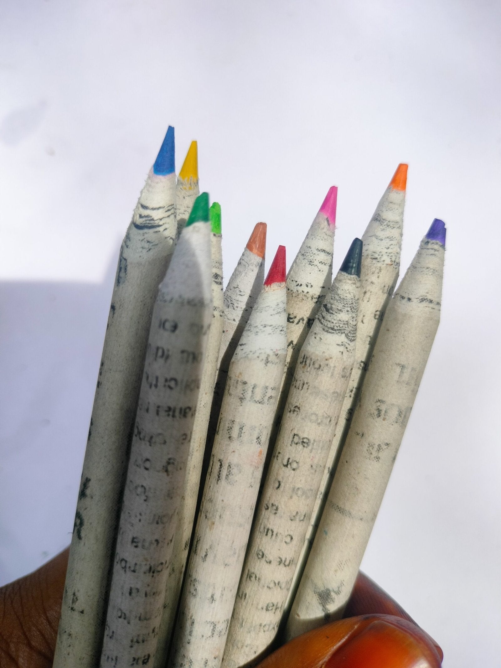 Upcycled Newspaper Color Pencils (Set of 10)