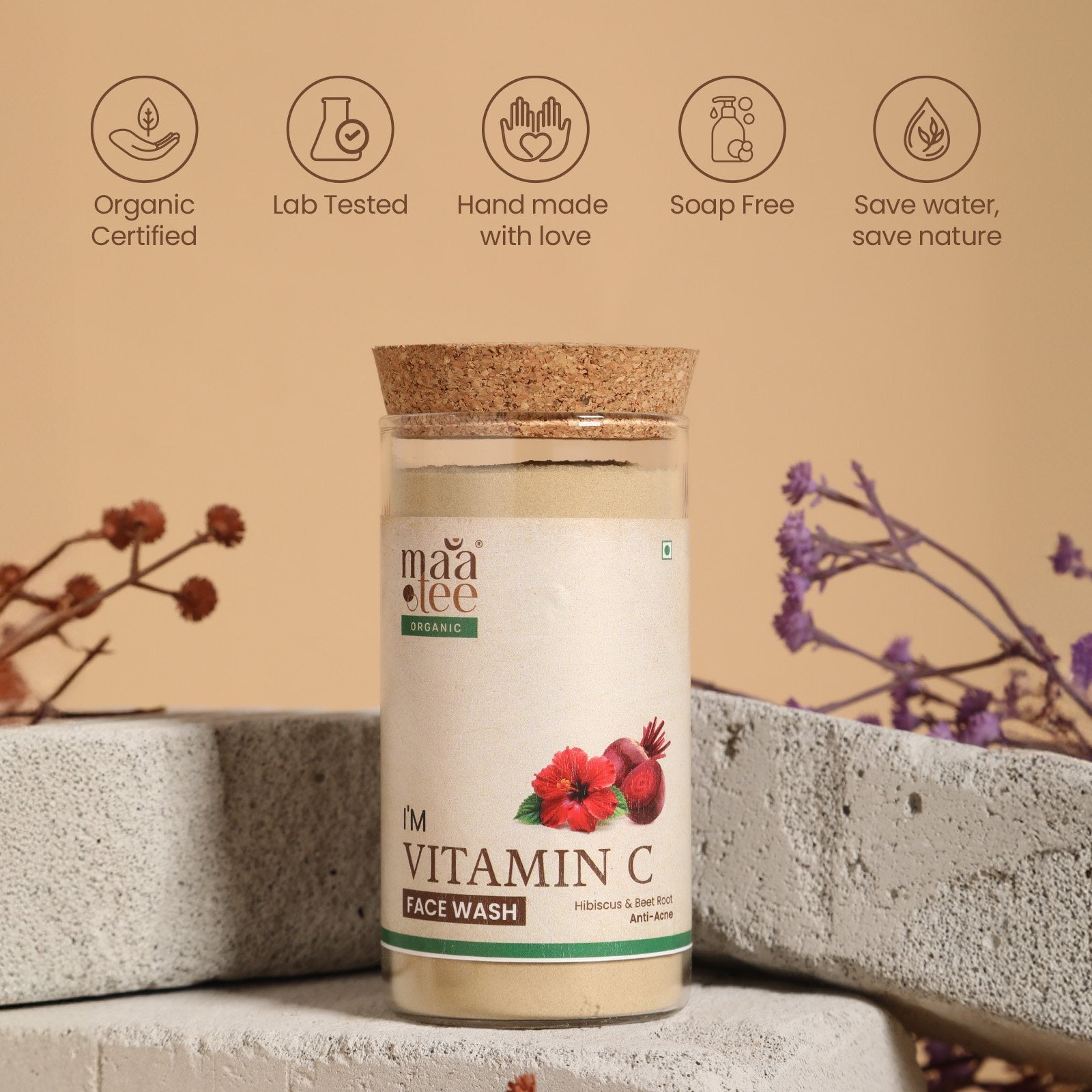 Vitamin C Face Wash-Hibiscus & Beet Root Anti-Acne